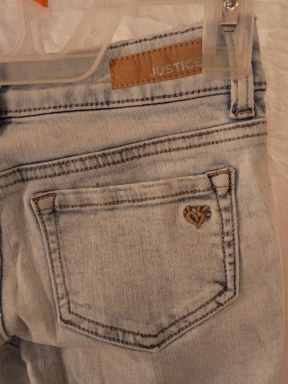Justice Girls Size 7 Cargo Flare Jeans